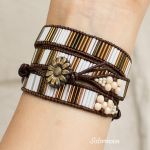 Bransoleta Boho Brown and Gold - 