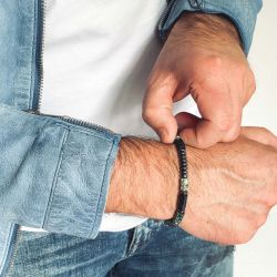 Bransoletka męska turmalin turkus tt93