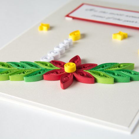 Elegancka i wyjątkowa kartka na Boże Narodzenie, Quilling, Stroik, Świeca