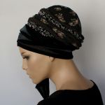 letni turban ANDREA - turban, szarfa wiązana z boku głowy