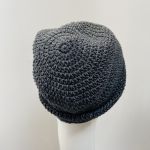 Czapka przejściowa beanie smerf bawełna antracyt - czapka bawełniana