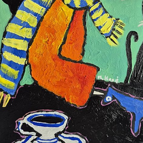 obraz  śniło mi się że siedziałam z kotami