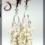 Srebro Perły klipsy - 