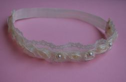 Opaska niemowlęca - Diadem w złamanej bieli