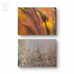 Kompozycja prac na płótnie,  Polskie knieje,  40x50x2 cm. - 