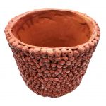 Doniczka Ceramiczna Ręcznie Robiona 18x19 cm Ozdobna Na Taras i Do Ogrodu - 