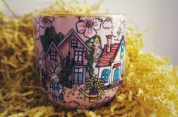świąteczny ręcznie malowany kubek wiosna WIELKANOC