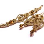 złoty ażur - kolczyki - 