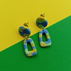 "Nelly II" - kolczyki z gliny polimerowej.