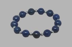 Bransoletka z lapis lazuli i hematytu