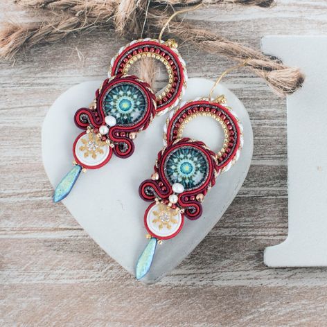 Świąteczne kolczyki sutasz Gwiazdki