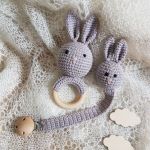 Eco zestaw dla niemowlaka - szary królik - Eco zestaw szary królik