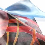 Jedwabna apaszka Geometryczna Abstrakcyjna - Jedwabna apaszka Geometryczna Abstrakcyjna  RozynekArt
