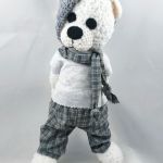 GRZEŚ - szydełkowy miś, personalizacja - 