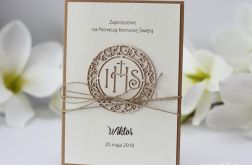 rustykalne zaproszenia komunia H1