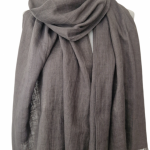 SZAL LNIANY SZALIK DAMSKI SMOKE GREY  - Szalik damski