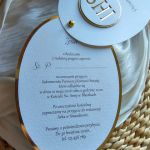 Zaproszenie na Pierwszą Komunię Świętą – Owalne, ze Złotymi Zdobieniami  - 3