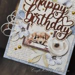 Happy birthday - urodzinowa kartka z pieskiem - Piesek - detal III