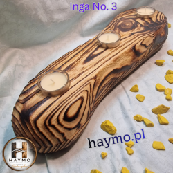 Świecznik świerkowy pień naturalny Inga No. 3