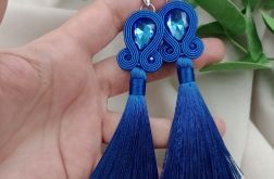 Kobaltowe niebieskie kolczyki chwosty