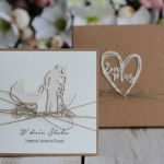 Rustykalna kartka ślubna z pudełkiem 17 - zestaw kartka i pudełko na ślub