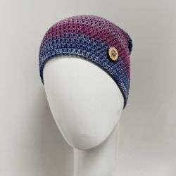 Czapka przejściowa cienka beanie smerf bawełna 28