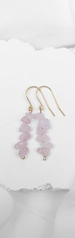 Kolczyki z kwarcem różowym.