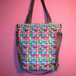 Torebka damska torba shopper kolorowa - Dwa uchwyty