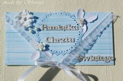 Pamiątka Chrztu św. -śnieżnobiały kwiat