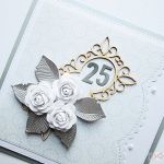 Kartka ROCZNICA ŚLUBU białe róże - Kartka na rocznicę ślubu z białymi różami