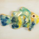 Obraz z rybą ceramiczną - dekor ceramiczny