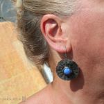 Szklanookie w błękicie - kolczyki z niebieskim oczkiem