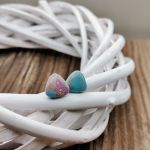 Aurora – kolczyki z glinki polimerowej z efektem złotego pyłu - 2