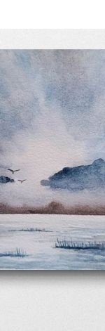 Pejzaż-praca formatu 20/20 cm 