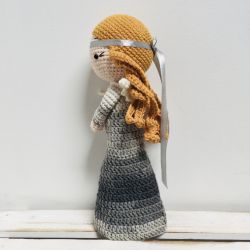 Lalka Anioł handmade na szydełku