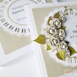 Kartka ŚLUBNA z beżowymi różami - Kartka z okazji ślubu z beżowymi kwiatami