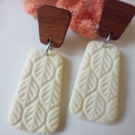 "Dafne" v.3 - kolczyki z gliny polimerowej.