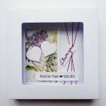 Kartka ślubna z dwoma sercami retro handmade - Kartka ślubna w pudełku ze sznurkiem