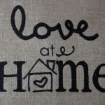 Poduszki "Love at home" - haftowane - 