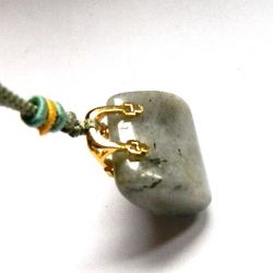 Labradoryt - kamień transformacji, wisiorek torebka