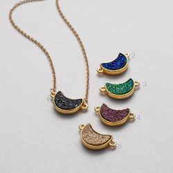 Naszyjnik 'Lumena' – Kosmiczny Blask Druzy