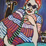 obraz olejny tam gdzie czuwają koty - 