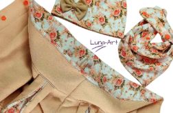 Komplet bluza z uszkami oraz czapka i chustka r.80/86