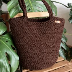 Torebka damska,na ramię, koszyk ze sznurka.