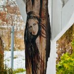 Anioł na drewnie, unikatowa dekoracja z duszą, prezent - 