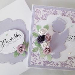 Kartka PAMIĄTKA CHRZTU z aniołkiem