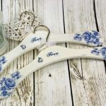 komplet wieszaków -blue roses - 