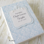 Pamiątka chrztu świętego na niebiesko V - 