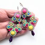 Purple Tears kolczyki sutasz - 
