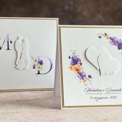 Kartka ślubna z pudełkiem i kopertą, WA 63A